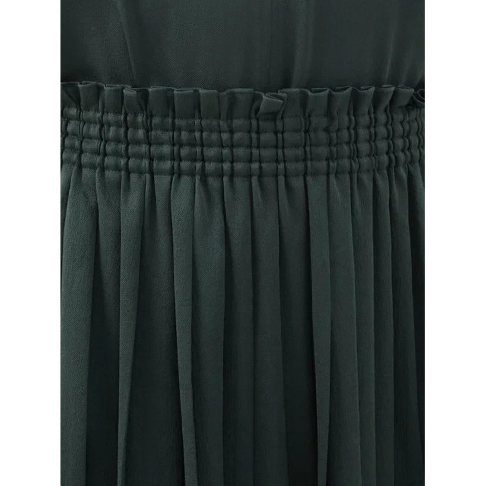 See By Chloe Skirt Set Outfit Coord Green Satin Top Pleated Midi Maxi Skirt 40 4 - Picture 6 of 16